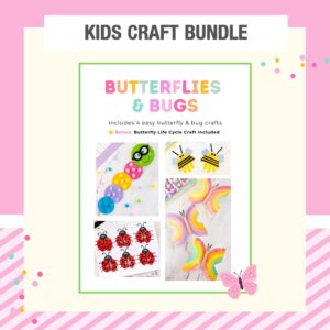 Butterfly & Bug Crafts for Kids (4 Easy Spring Crafts + Templates)